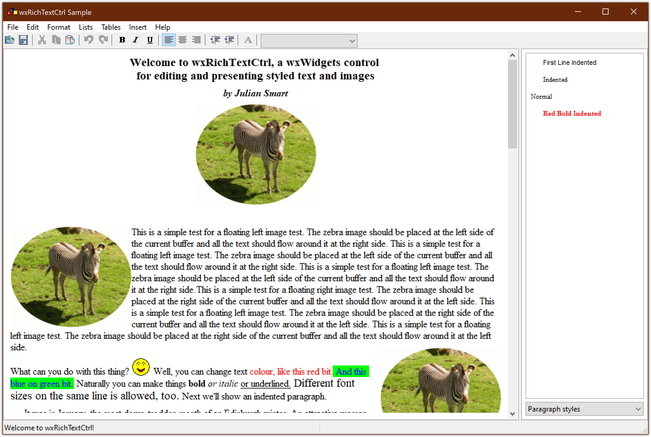 The richtext sample